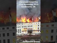Claremont Hotel fire, 22nd November 2019, Eastbourne UK - Eastbourne Drones